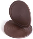 Slipstick CB885 3-1/2 Inch Large Non Slip Rubber Floor Surface Protector Pads (Set of 4 Grippers) Round - Chocolate Brown