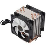 CPU Cooler for Intel LGA 775 1155 1156 1366 2011, Direct Contact Technology Precise Airflow Cooling Fans Low Noise Excellent Heat Dissipation Six Tubes RGB 3pin FanSingle Fan