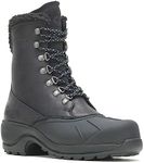 WOLVERINE Women's Frost Tall Snow Boot, Black Leather, 5