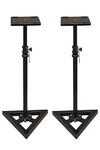 Alzarsi Studio Monitor Stands/Adjustable Floor Speaker Stand with Locking Safety Pin (Pack of 2 Stands)