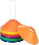 Champion Sports 7.5" Diameter Flexible Saucer Field Cone for Athletics and Social Distancing, Assorted Color Set of 48