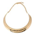 SYGA Fashion Punk Metal Collar Pattern Metal Short Necklace Women's Fashion Jewellery For Women, Engagement, Gift, Party - Gold