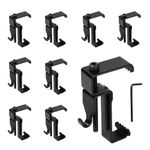 BOXOB 8pcs Brick Hooks, Adjustable Brick Hooks Heavy Duty Stainless Steel Brick Hanger Clamp Brick Wall Clips for Outdoor Hanging Pictures, No Drill, Nail Holes, Screws, 28093