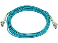 Monoprice 10Gb Fiber Optic Cable, LC/LC, Multi Mode, Duplex - 5 Meter (50/125 Type) - Aqua