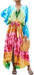 Bsubseach Kimono Cover Ups for Swimwear Women Boho Swimsuit Coverup Beach Duster Long Summer Cardigan Tie Dye