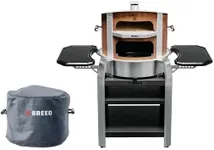 Breeo Live-Fire Grill Pizza Oven Bundle - Portable Wood Stove - Campfire Cooking Equipment - Live-Fire Pizza Oven, Grill, Cover, Skillet Rest Included - Compatible with All X24 Accessories