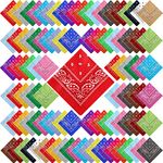 150 Pcs Bandanas Bulk, Colorful Paisley Bandanas Unisex Head Wrap Scarf Cowboy Bandanas Headband Handkerchief for Women Men (Mixed Color)