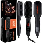 Tame The Wild Pro Beard Straightener for Men - Premium Heated Beard Brush - Anti-Scald Ionic Generator - 12 Temp Settings - LED Display - for Beards Over 2" Long