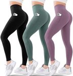 3 Pack Pockets High Waisted Legging