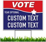 Moonlight4225 Political Vote Elect v4 Custom 18x24-inch Yard Sign, Outdoor, Weatherproof Corrugated Plastic) Metal H-Stake Included