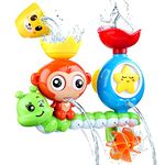 Baby Bath Toys, Bath Toys for 3, 4,5+ Years Old Boys Girls Toddlers Kids Older Children, Monkey Water Toys Shower Toys Bathly Toy with Cup for Babies Gift Toy Set