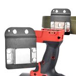 Lamborsafe Drill Holder Clip for Tool Belt, Heavy Duty Drill Holster Up to 2" Belt, Slim Drill Hook for Cordless Drill,Impact, Nailer
