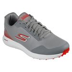 Skechers Men's Max 2 Arch Fit Waterproof Spikeless Golf Shoe Sneaker, Gray/Red, 9