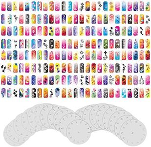 Custom Body Art Airbrush Nail Stencils - Design Series Set # 1 Includes 20 Individual Nail Templates with 13 Designs Each for a Total 260 Designs of Series #1