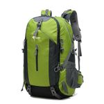 TurnWay Amanda Hiking Backpack 50L Lightweight Water Resistant, Camping Daypack Travel Bag with Rain Cover, Headphone Hole (Green)