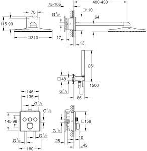 GROHE Precision SmartControl Shower System – Thermostatic Mixer