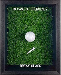 BREAK GLASS GIFTS Funny in Case of Emergency Golf Gifts- Unique Golf Gag Wall Art for Mom or Dads Hilarious Golf Gifts for Men or Women, Ideal Fun Gift for Mom or Dad Golf Lover