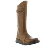 Fly London Women's Mol 2 Zip up Boots, Camel, 6 UK