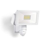 Steinel LS 300 S Spotlight, White, 29.5 W LED Floodlight, 240° Motion Sensor, 12 m Range, 4000 K Neutral White, Aluminium