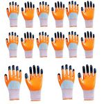 Multipurpose Heavy-Duty Reusable Washable Nitrile Coated Work Safety Hand Gloves for Dishwashing Gardening Industrial Cleaning Carwash for Men & Women Nitrile, Nylon Safety Gloves (Pack of 8 Pair)