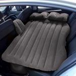 Robustt Car Bed for Back Seat - Black (Pack of 1) | Inflatable Bed with 2 Air Pillow & Air Pump | Universal Size | Portable Car Bed | Car Bed for Kids, Travel, Trips, Camping, Picnic, Pool & Beach