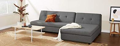 Adorn India Atlas Wood Modular Sofa Set (Light Grey)