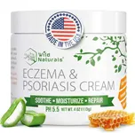 Wild Naturals Eczema & Psoriasis Cream for Dry, Itchy Skin – Eczema Relief Cream for Adults & Kids – Moisturizing Psoriasis Cream with Manuka Honey