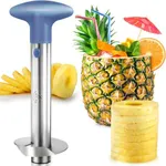 Pineapple Corer and Slicer with Triple Reinforced Stainless Steel with Thicker Blade - Easy-to-Use Pineapple Corer & Pineapple Cutter - Pineapple Slicer and Corer Tool for Easy Core Removal by Zulay