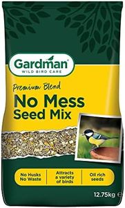 Gardman A05552 No Mess Seed Mix for Wild Birds - 12.75kg, Natural