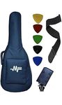 Mexa Polyester Acoustic Guitar Backpacks Bag Foam Padded For 38; 39; 40; 41; Inches Guitar Like - Fender; Yamaha; Cort; Ibanez; Xtag; Ashton; Kadence; Vault; Givson Other Brands,Black