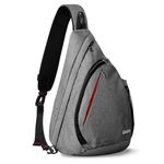 OutdoorMaster Sling Bag - Small Crossbody Backpack for Men & Women (Gray)