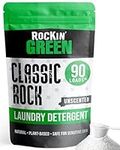 Rockin' Green Classic Rock Laundry Detergent Powder (90 Loads) - All Natural Laundry Detergent - Sensitive Skin Laundry Powder (Unscented)