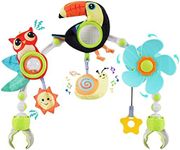 Lynncare Adjustable Arch Bassinet Toys for Infant & Toddlers, Stroller Arch, Baby Crib Toys with Fascinating Hanging for Stimulating Baby’s Senses and Developing Motor Skills