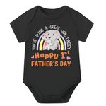 Lillypupp Happy First Father'S Day Newborn Baby Clothes For Boy Girl. Baby Romper For Fathers Day Gift For New Daddy Father Dad Husband.