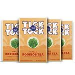 Tick Tock Vanilla Rooibos Tea Caffeine-Free Tea Pack of 4 x 40 Tea Bags (160 Teabags) Naturally Sweet Herbal Tea Biodegradable Tea Bags Rooibos Tea UK Redbush Tea for Wellbeing and Relaxation