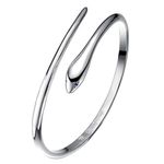 Jewboo 925 Sterling Silver Snake Bangle Bracelet Woman Original Design Jewelry Gift 20G