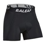 BALEAF Men's Cycling Underwear Shorts 3D Padded Bike Bicycle Pants Quick-Dry Tights Black Size M