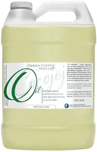 Green Coffee Bean Carrier Oil Blend with Flax Seed, Cottonseed, Argan, Jojoba, Sweet Almond, Chamomile Extract Bulk 32 oz - 1 Quart Deep Tissue Massage Mixture for Skin Hair Face Body Arms Legs & More