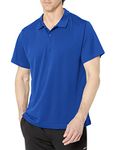 IZOD Uniform Young Men's Short Sleeve Performance Polo Shirt, Royal, 38-39