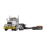 First Gear White/Black: Peterbilt Model 367 Day Cab & Talbert 55SA Lowboy Trailer