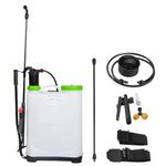 GIGAWATTS 16L Manual Knapsack Sprayer 1.0MPA Pressure Hand Operated Agriculture Spraying Machine with Adjustable Carrying Belt for Home Garden Outdoor Lawn Patio (Random Colour)