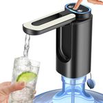 Myvision Foldable Nozzle 5 Gallon Water Dispenser, 3 Mode Water Pump for 2-5 Gallon Jug, Portable Type-C Charging Electric Water Jug Dispenser for Gallon Bottle - Classic Black