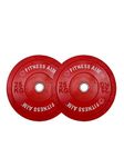 Fitness Aim Color Rubber Bumper Plates | Olympic Weightlifting Gym Rubber Bumper Weight Plates | Olympic Barbell Weight Plate | Weight Plate 50 KG Set (25X2)