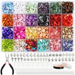 Halobios 1500+Pcs Crystal Beads for Jewellery Making, Natural Gemstone Chip Beads, Irregular Crystal Beads for Bracelet Necklace Earring Ring Making, DIY Gift for Girls