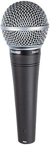 Shure SM48 Cardioid Dynamic Vocal Microphone with Shock-Mounted Cartridge, Steel Mesh Grille and Integral Pop Filter, A25D Mic Clip, Storage Bag, 3-pin XLR Connector, No Cable Included (SM48-LC)