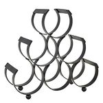 Old Dutch 1332 6 Bottle Iron Wine Rack, Matte Black