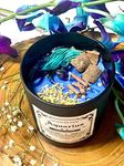 The Healing Store Aquarius Zodiac Candle | Soy Wax | 170gms | with Rare Herbs, Crystals & Essential Oils | Burning Hours 40-45