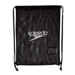 Speedo Unisex Pool Mesh Bag, Kit Bag, Swim Bag, Black, One Size