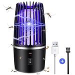 Electric Fly Catcher, Portable Bug Zapper, 4000mAh Rechargeable Mosquito Killer, 2 in 1 Killer with UV Lamp And Lighting Lamp,360° Attract Zap Flying Insect For Indoor Outdoor, Backyard Camping