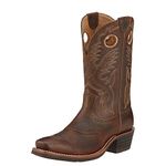 Ariat Men's Heritage Roughstock Square Toe Western Boot, Brown Oiled Rowdy, 9.5 EE US